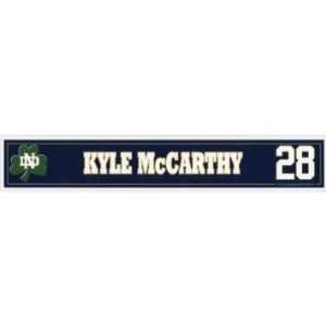  Kyle McCarthy #28 Notre Dame Game Used Locker Room 