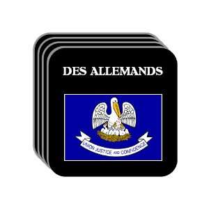 US State Flag   DES ALLEMANDS, Louisiana (LA) Set of 4 Mini Mousepad 