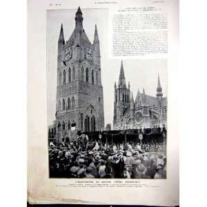  Ypres Church Cathedral Claudel France French Print 1934 