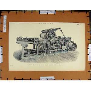   Antique Print C1800 1870 Printing Buxton Smith Machine