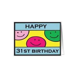  Smiley Face 31th Birthday Card Toys & Games