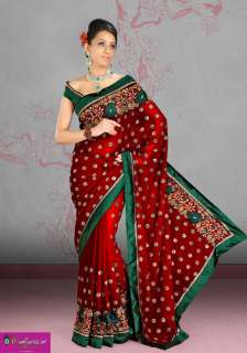   Designer Exclusive Bridal Latest Stylish Party Wear Sari Saree 2432