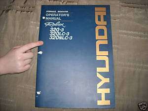 hyundai 320 3/320lc 3/320nlc excavator operator manual  