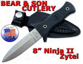 Bear & Son 8 Zytel Ninja II Double Edge w/ Sheath 789  