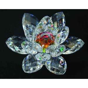  Rainbow Center Lotus Crystal Ornament