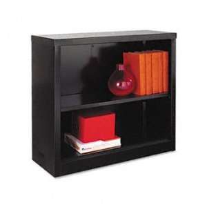   Steel Bookcase, 2 Shelves, 34 1/2w x 13d x 30h, Black