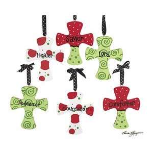  ADORE CROSS ORNAMENT SET OF 24