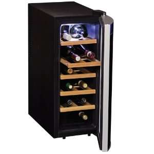  Koolatron WC12 35D Black 12 Bottle Deluxe Wine Cellar 