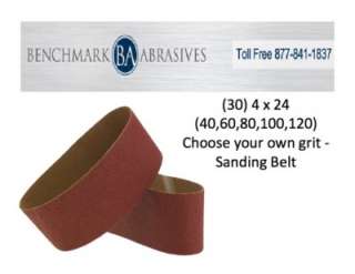 30  Professional 4x24 A/O Sanding Belts various grits  