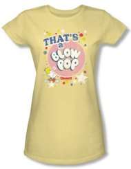 Tootsie Roll Juniors T Shirts   Thats A Blow Pop Banana Tee