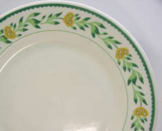 Mayer China Restaurant Ware LongChamps Dinner Plate 1936 Green/Yellow 