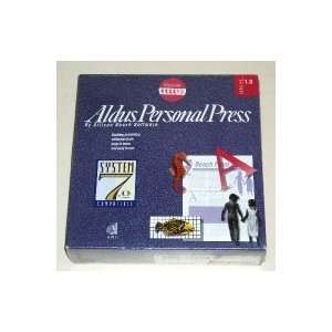  Aldus Personal Press V 1.0 for MacIntosh 