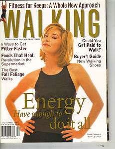 SHARON LAWRENCE Walking Magazine 10/97 FIRED UP & FIT  