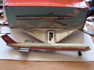 IL62 TIN TOY AIRPLANE JOUET TOLE MADE IN GDR VINTAGE INTERCONTINENTAL 