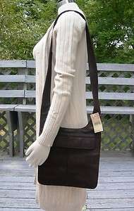 Wilsons Leather Handbag Saddlebag Shoulder Messenger Purse Brown 