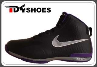 Nike Zoom BB 1.5 Black Purple Fuse Tech 2011 New Mens Basketball Shoes 