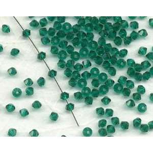  Emerald 3mm Crystal Bicone Arts, Crafts & Sewing