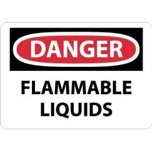 Labels   Danger, Flammable Liquids, 3X5, Adhesive Vinyl, 5Pk  