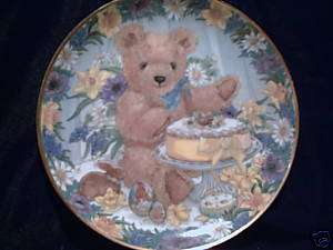 Franklin Mint Teddys Easter Treat Collector Plate  