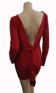 New Red Backless Chain Cocktail Clubwear Party Dress  