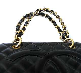 AUTHENTIC CHANEL Quilted Patent Large Timeless Classy Shopping Tote 