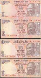 VERY RARE INDIA 10 (TEN) RUPEES 84 DIFFERENT NOTES  