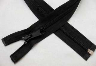 10 YKK 30 Black Plastic Jacket Type Zippers 5 Gauge  