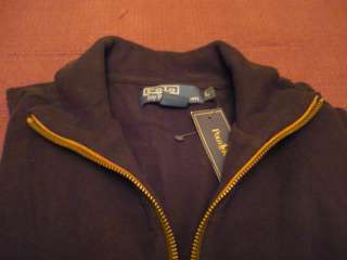 RALPH LAUREN Mens zip sweater jacket cotton Size L NWT  