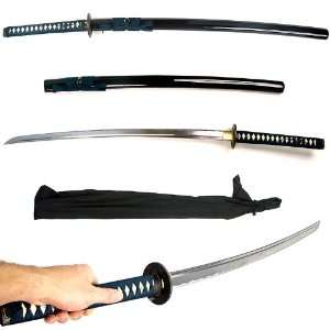  41 inch Samurai Sword with Cotton Sword Bag   Turquoise 