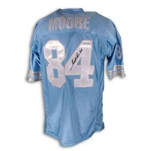  Herman Moore Autographed Detroit Lions Blue Throwback 