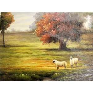  Field in Autumn Oil Painting on Canvas 12x16 4573
