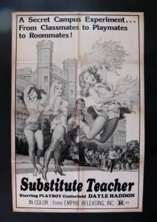 SUBSTITUTE TEACHER * 1SH EXPLOITATION MOVIE POSTER 70s SCHOOL  
