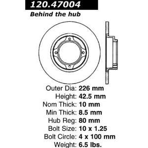  Centric Rear C TEK Standard Rotor 121.47004 Automotive