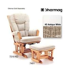  Shermag Glider Finish Antique White,Fabric 478 Baby