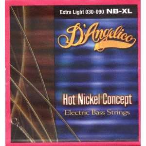  DAngelico Electric Bass Nickel Roundwound, .030   .090 