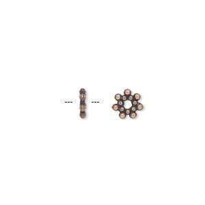   Antique Copper Plated Pewter 6mm Wheel Spacer Rondelle Beads 1mm Thin