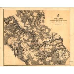  Civil War Map North Anna. May 1864 From surveys under the 