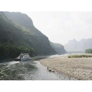 Cruise Boat on Li River Between Guilin and Yangshuo, Guilin, Guangxi 