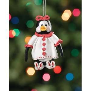 Chillinz Penguin Mama In Rabbit Slippers Christmas Ornament #05426