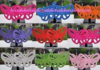 wholesale 12pairs big butterfly wood earrings new  