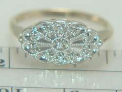 Vintage 14K Yellow & White Gold Diamond Princess Ring  