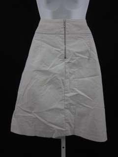 ZARA WOMAN Light Gray Cotton A Line Knee Length Skirt L  