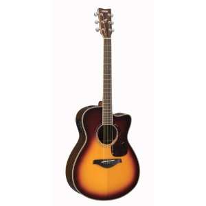 Yamaha FSX730SC BS Acoustic Electric Guitar, Brown Sunburst Musical 
