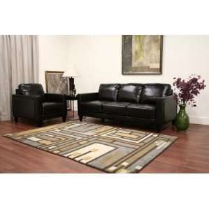  3168 001 SET Arianna Series Dark Brown Leather Sofa and 