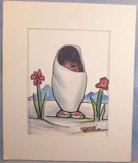 VINTAGE CHRISTOFFERSEN PRINT~OODIE NATIVE BOY~#70 38~  