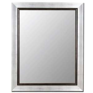  Ready to hang framed wall mirror with 1 1/4 bevel. by 
