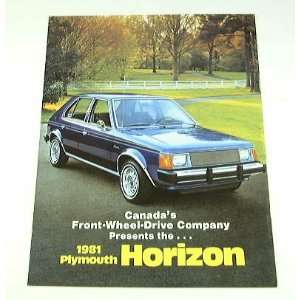  1981 81 Plymouth HORIZON BROCHURE 5dr Hatchback 