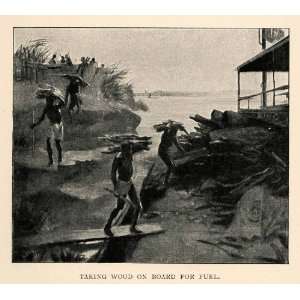 1902 Print Zambezi River Tennyson Cole Africa Mozambique Zambia Angola 