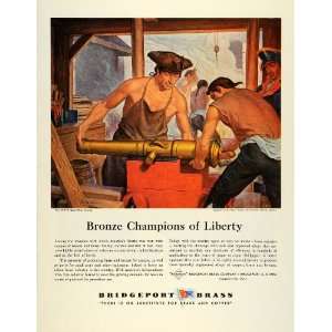  1945 Ad Bridgeport Brass WWII War Production Revolutionary 