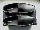 PRADA Logo Leather Moccassin Driver 11.5 P /45.5 E /12.5 D US   Black 